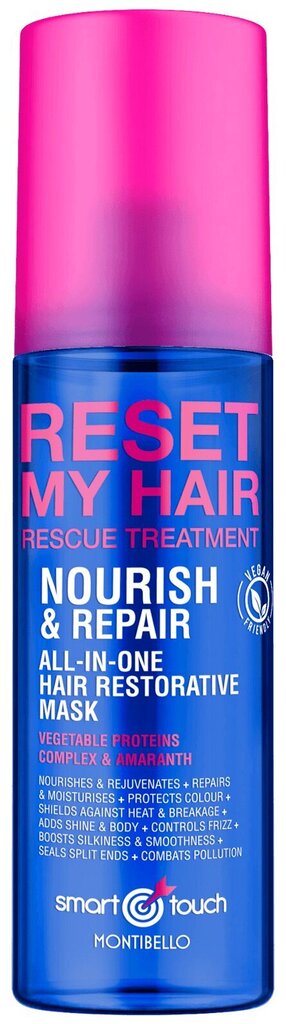 Taastav juuksemask Smart Touch Reset My Hair Rescue Montibello, 150 ml hind ja info | Juuksemaskid, õlid ja seerumid | hansapost.ee