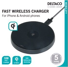 Deltaco QI-1028 10W цена и информация | Laadijad mobiiltelefonidele | hansapost.ee