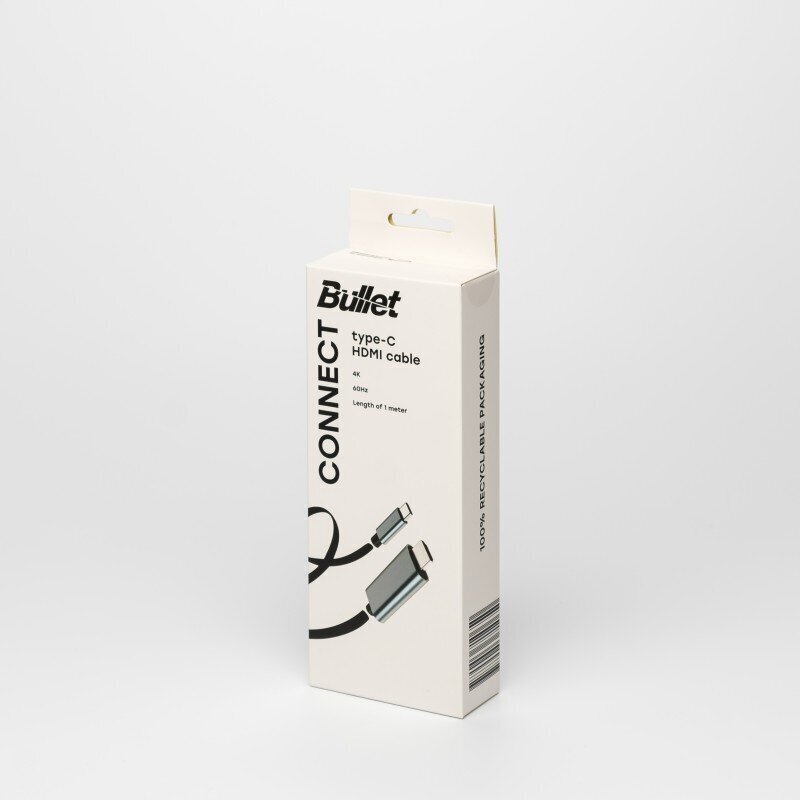Bullet kaabel Type C - HDMI 4K 60Hz, 1m цена и информация | Juhtmed ja kaablid | hansapost.ee