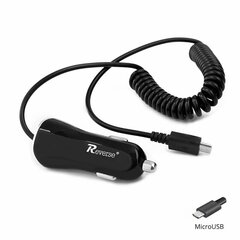 Reverse CC-21 Универсальная 2.1A  Micro USB Проводная 1.2m Авто Зарядка для GPS / Мобильных Телефонов / Планшетов Черная цена и информация | Зарядные устройства для телефонов | hansapost.ee
