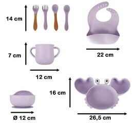 Silikoonist lastetaldriku komplekt Krabi, 6 kuud+ цена и информация | Детская посуда, контейнеры для молока и еды | hansapost.ee
