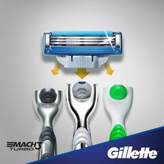 Сменные лезвия для бритья Gillette Mach3 Turbo, 8 шт. цена и информация | Средства для бритья и косметика | hansapost.ee