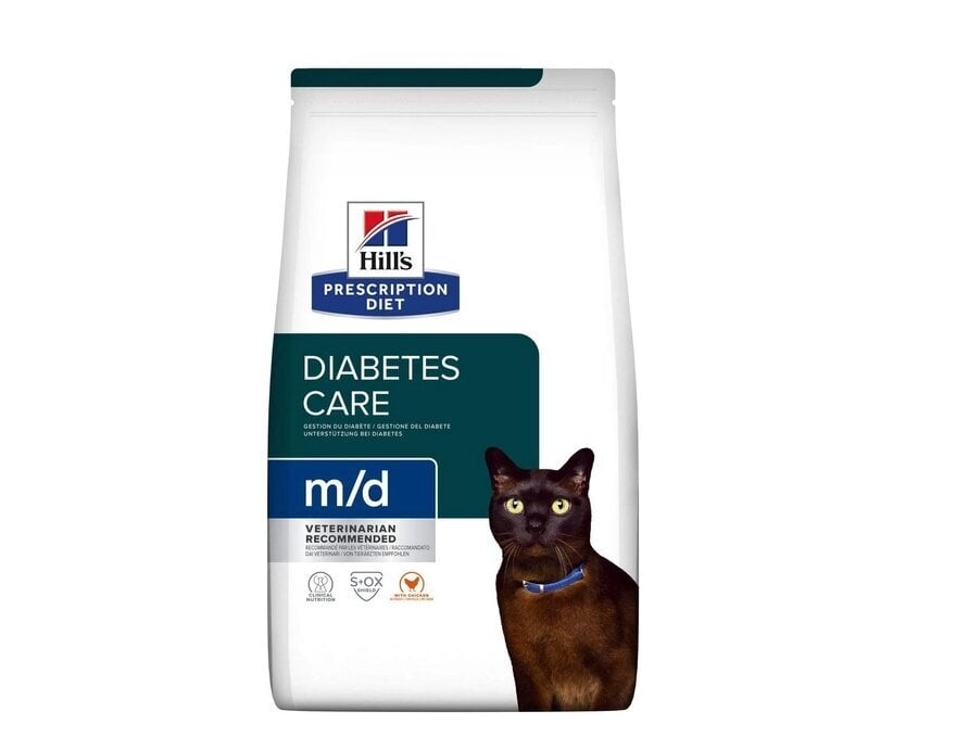 Hills Prescription Diet M/D Diabetes Feline With Chicken kanaga, diabeetikutele ja rasvunud kassidele, 3 kg цена и информация | Kassi kuivtoit ja kassikrõbinad | hansapost.ee