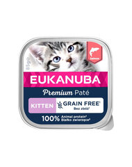 Eukanuba Grain Free Kitten для кошек с лососем, 12х85 гр цена и информация | Кошачьи консервы | hansapost.ee