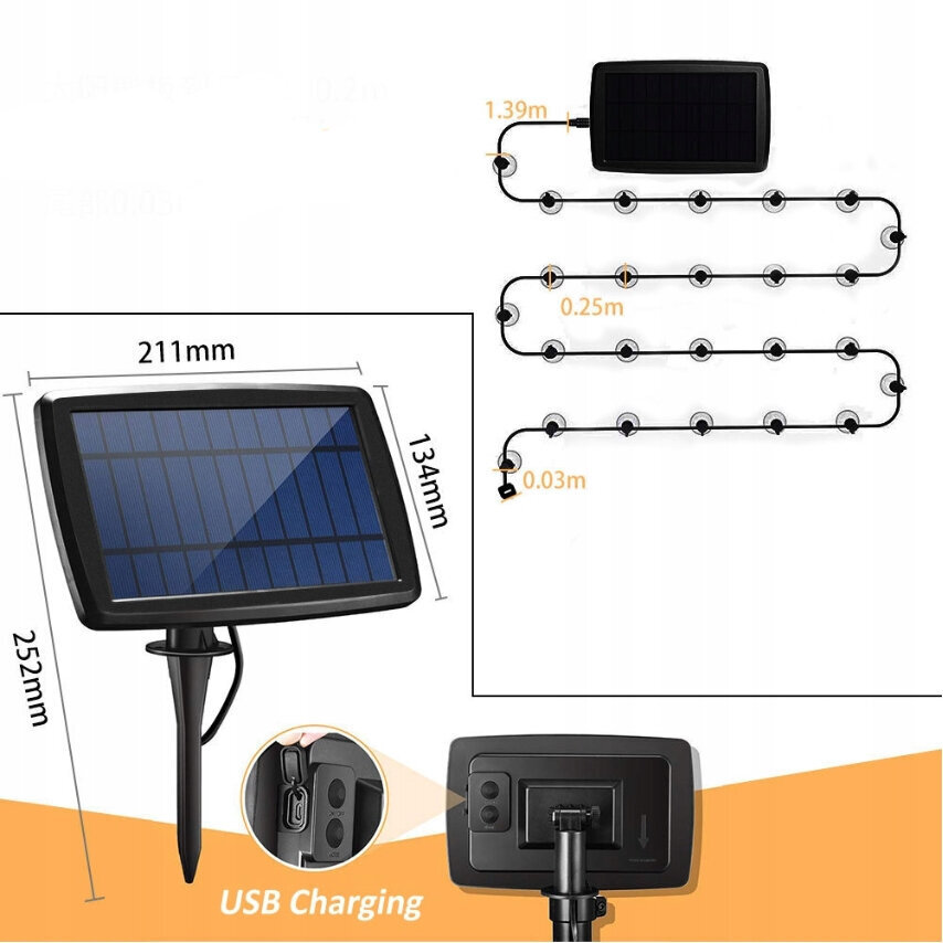 Aia tuled Girland 25 päikese- / USB-lambiga. hind ja info | Aiavalgustid ja õuevalgustid | hansapost.ee