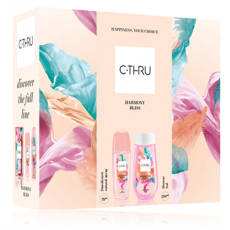 Kosmeetikakomplekt C-Thru Harmony Bliss naistele: deodorant 75 ml + dušigeel 250 ml hind ja info | Dušigeelid, õlid | hansapost.ee