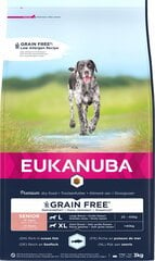 Eukanuba Grain Free Senior Large Ocean Fish suurt tõugu koertele kalaga, 3 kg hind ja info | Koerte kuivtoit ja krõbinad | hansapost.ee