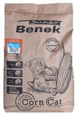 Maisist allapanu kassidele Benek Super corn cat, 25 L hind ja info | Kassiliiv | hansapost.ee