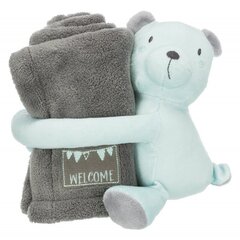 Одеяло с игрушкой для собак Trixie, 75х50 см, серый/синий цвет цена и информация | Лежаки, домики | hansapost.ee