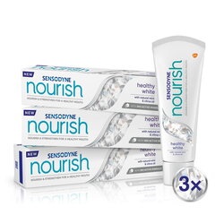 Hambapasta Sensodyne Nourish Healthy White, tugevdav fluoriidiga hambapasta, 3 × 75 ml hind ja info | Hambaharjad, hampapastad ja suuloputusvedelikud | hansapost.ee