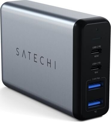 Vooluadapter Satechi 75W 2x USB-C ja 2x USB-A цена и информация | Laadijad mobiiltelefonidele | hansapost.ee