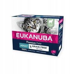 Eukanuba Grain Free Adult kassidele lambalihaga, 12x85 g hind ja info | Kassikonservid | hansapost.ee