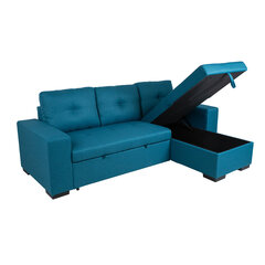 Угловой диван-кровать CARITA океан синий цена и информация | Угловые диваны | hansapost.ee