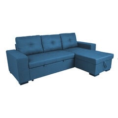 Угловой диван-кровать CARITA темно-синий цена и информация | Угловые диваны | hansapost.ee