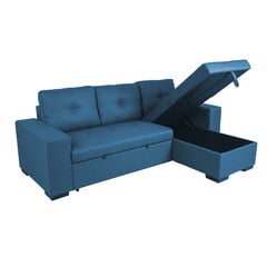 Угловой диван-кровать CARITA темно-синий цена и информация | Угловые диваны | hansapost.ee