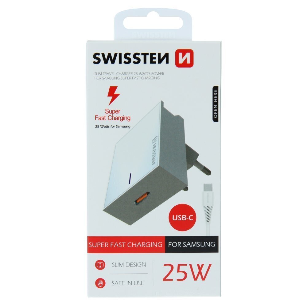 Swissten Premium, sobib Samsungile, USB-C, 3A hind ja info | Laadijad mobiiltelefonidele | hansapost.ee