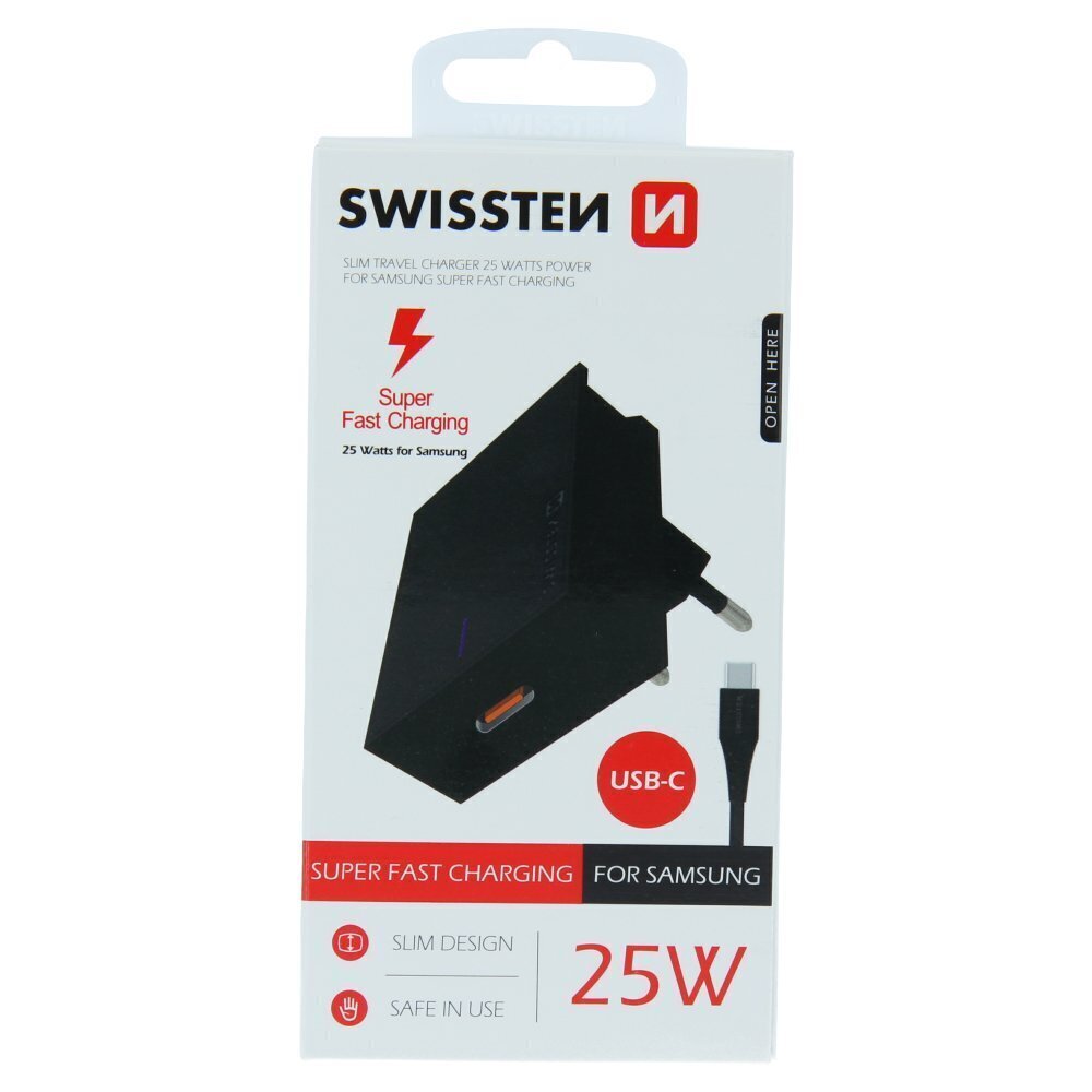 Swissten Premium, sobib Samsungile, USB-C, 3A hind ja info | Laadijad mobiiltelefonidele | hansapost.ee