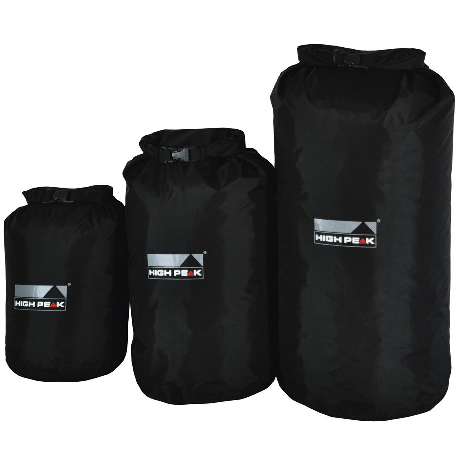 Veekindel kott High Peak Drybag, 15 L, must цена и информация | Matkakotid ja reisikotid | hansapost.ee