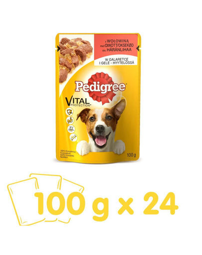 Pedigree koertele veiselihaga, 24x100 g hind ja info | Koerakonservid | hansapost.ee