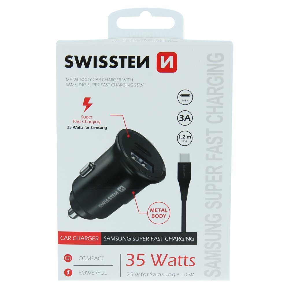 Swissten Car Charger hind ja info | Laadijad mobiiltelefonidele | hansapost.ee