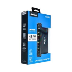 Сетевая REBEL for Notebook/Laptop 45W/18-20V, черная цена и информация | Зарядные устройства для ноутбуков | hansapost.ee