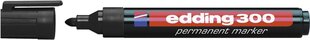 Маркер Edding 300, круглый наконечник, черный цвет (EG1000) цена и информация | Канцелярские товары | hansapost.ee