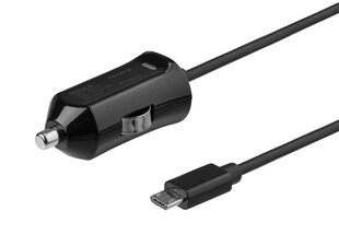 Автомобильное зарядное устройство DELTACO Micro USB, 2,4 А, кабель 1 м, 12 Вт / USB-CAR129 цена и информация | Зарядные устройства для телефонов | hansapost.ee