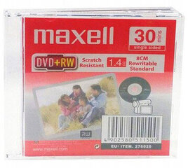 Maxell DVD+RW 1,4GB 4x 30min Slim hind ja info | Vinüülplaadid, CD, DVD | hansapost.ee