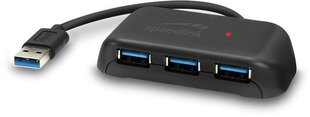 Speedlinki USB-jaotur Snappy Evo 4-pordiline (SL-140109-BK) hind ja info | Speedlink Sülearvutid ja tarvikud | hansapost.ee