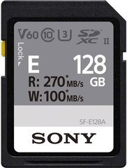 Sony mälukaart SDXC 128GB E UHS-II C10 U3 V60 hind ja info | Mälupulgad | hansapost.ee