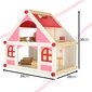 Puidust nukumaja valge ja roosa + mööbel 36 cm hind ja info | Mänguasjad tüdrukutele | hansapost.ee