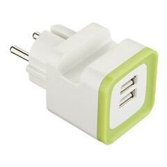 Зарядное устройство USB Electraline 570072, 2xUSB, 2,4 А цена и информация | Зарядные устройства для телефонов | hansapost.ee