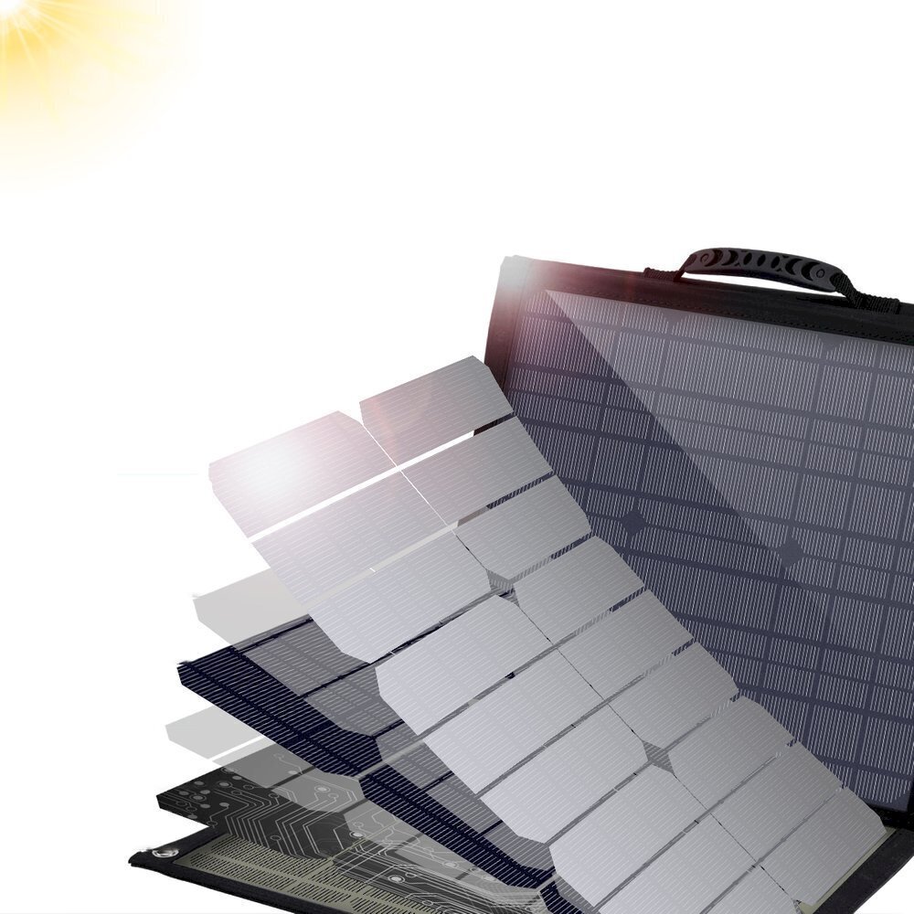 Choetech large foldable solar charger SC007 80W solar photovoltaic USB Type C (Power Delivery) / 2x USB (Quick Charge / 2,4A) цена и информация | Akupangad | hansapost.ee