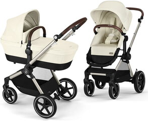 Cybex universaalne jalutuskäru Eos Lux, Seashell Beige, taupe raam hind ja info | Vankrid, jalutuskärud | hansapost.ee