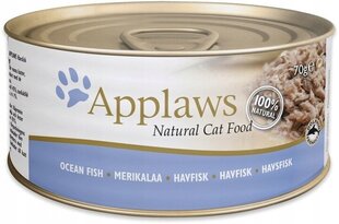 Applaws Cat Tin Ocean Fish täiskasvanud kassidele koos kalaga, 72x70g hind ja info | Kassikonservid | hansapost.ee
