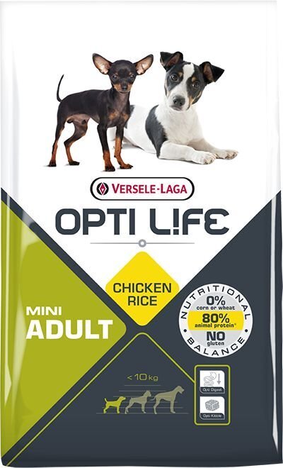 Versele-Laga Opti Life Adult Mini täiskasvanud väikest tõugu koertele koos kanaga, 7,5 kg цена и информация | Koerte kuivtoit ja krõbinad | hansapost.ee