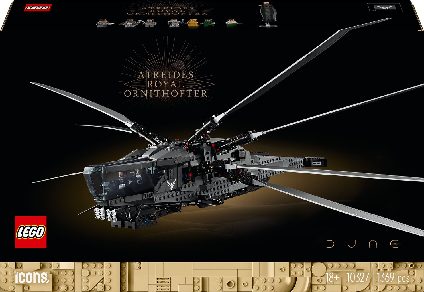 10327 Lego® Icons Dune – Atreides Royal Ornithopter цена и информация | Klotsid ja konstruktorid | hansapost.ee