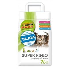 Слипающийся наполнитель для кошек Super Pinio Kruszon Taiga 7 л цена и информация | Наполнители для туалета | hansapost.ee