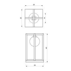 настольная лампа diego 1xe14 цена и информация | Потолочный светильник, 38 x 38 x 24 см | hansapost.ee