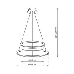 подвесной светильник, 51w led цена и информация | Люстры | hansapost.ee