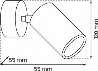 Seinalamp HUDSON BLACK 1xGU10 цена и информация | Seinavalgustid | hansapost.ee