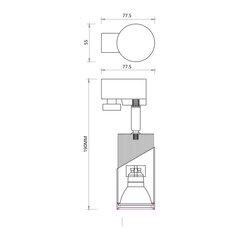 потолочный светильник, 1xgu10 цена и информация | Потолочный светильник Home ESPRIT Белый Коричневый Деревянный Металл 25 W 40 x 40 x 70 cm | hansapost.ee