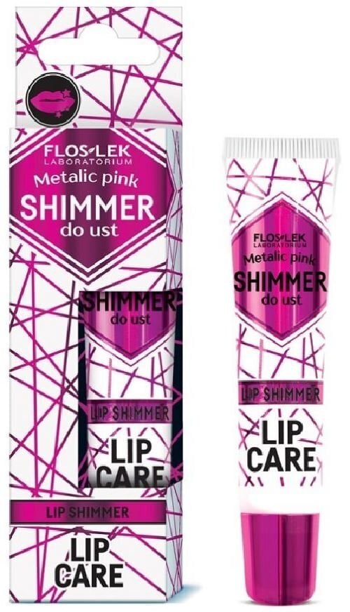 Huuleläige Floslek Lip Care Shimmer 10 g, Metalic pink hind ja info | Huulekosmeetika | hansapost.ee