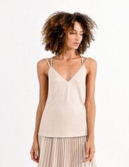 Женская блузка Molly Bracken, бежевый цвет цена и информация | Женские блузки, рубашки | hansapost.ee