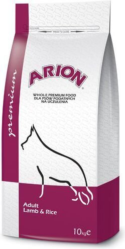 Arion Premium täiskasvanud koertele koos lambaliha ja riisiga, 10 kg hind ja info | Koerte kuivtoit ja krõbinad | hansapost.ee