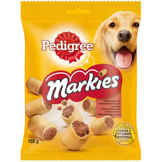 Pedigree Markies koertele koos lihaga, 30x150 g hind ja info | Koerte maiused | hansapost.ee