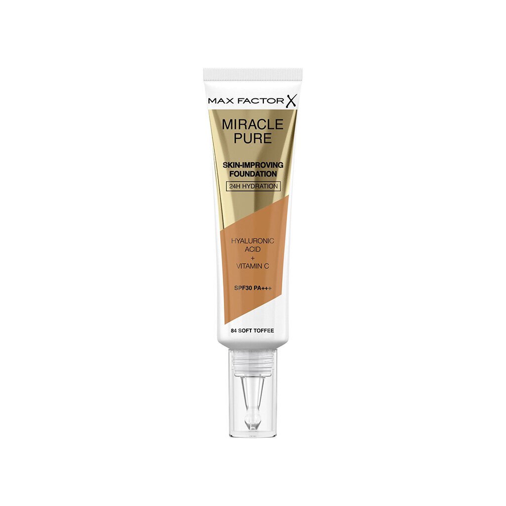 Jumestuskreem Max Factor Miracle Pure Foundation SPF30, 84 Soft Toffee, 30 ml цена и информация | Jumestuskreemid ja puudrid | hansapost.ee