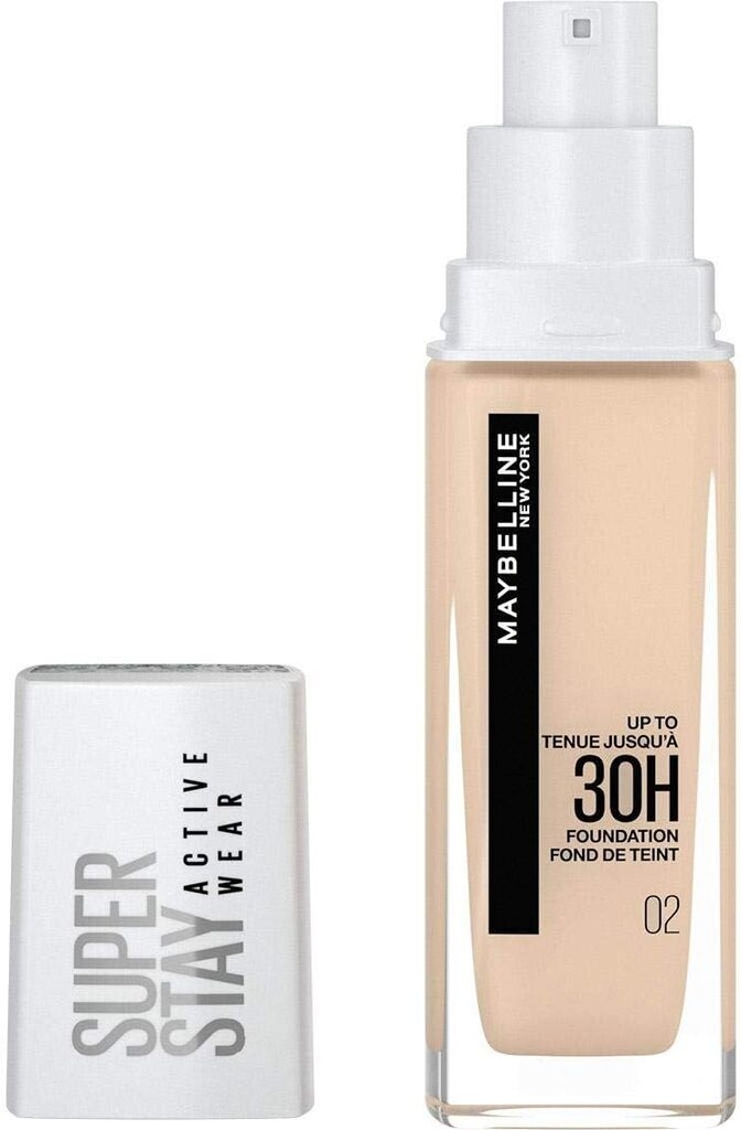 Meigipõhi Maybelline New York Foundation, 02 Naked Ivory Porcelaine, 30 ml hind ja info | Jumestuskreemid ja puudrid | hansapost.ee