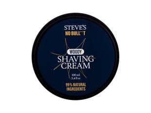 Крем для бритья Steve&#39;s No Bull***t Woody Shaving Cream, 100 мл цена и информация | Средства для бритья и косметика | hansapost.ee