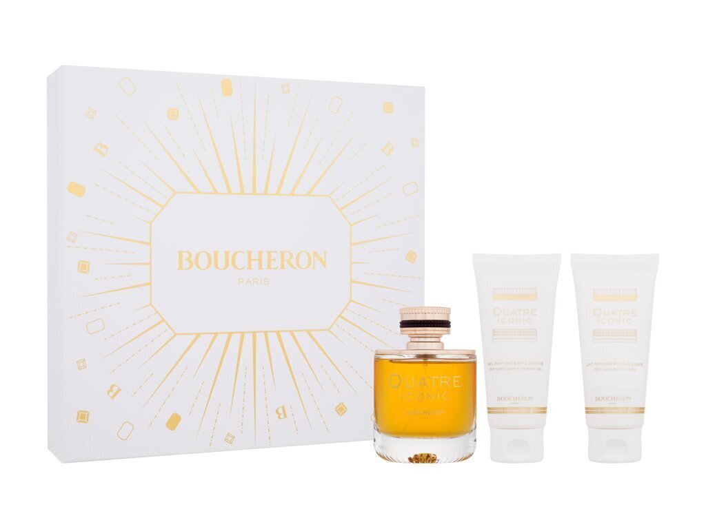 Boucheron Ladies Quatre Iconic kinkekomplekt naistele: parfüümvesi EDP, 100 ml + kehakreem, 100 ml + dušigeel, 100 ml hind ja info | Parfüümid naistele | hansapost.ee